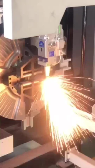 Tagliatrice automatica per tubi laser a fibra di carico e scarico Taglierina laser per tubi in acciaio CNC di precisione CE per la lavorazione dei metalli